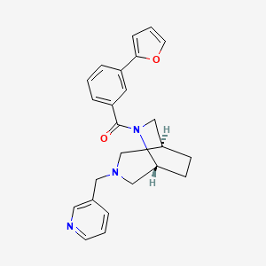 molecular formula C24H25N3O2 B5671762 (1S*,5R*)-6-[3-(2-furyl)benzoyl]-3-(pyridin-3-ylmethyl)-3,6-diazabicyclo[3.2.2]nonane 