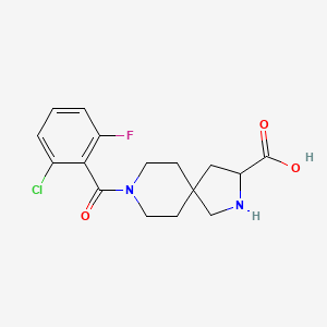 molecular formula C16H18ClFN2O3 B5671791 8-(2-chloro-6-fluorobenzoyl)-2,8-diazaspiro[4.5]decane-3-carboxylic acid 