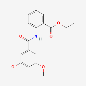 molecular formula C18H19NO5 B5671794 ethyl 2-[(3,5-dimethoxybenzoyl)amino]benzoate 