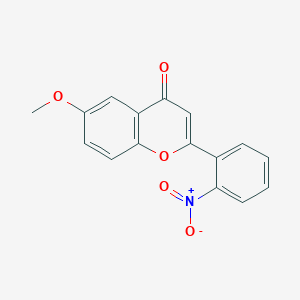 molecular formula C16H11NO5 B5671827 6-methoxy-2-(2-nitrophenyl)-4H-chromen-4-one 