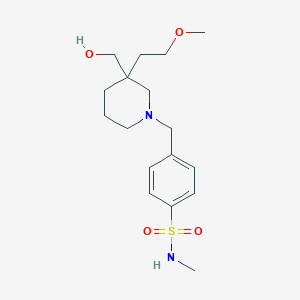 molecular formula C17H28N2O4S B5671836 4-{[3-(hydroxymethyl)-3-(2-methoxyethyl)-1-piperidinyl]methyl}-N-methylbenzenesulfonamide 
