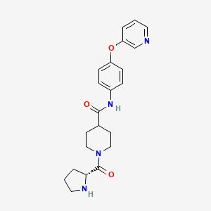 molecular formula C22H26N4O3 B5671838 1-D-prolyl-N-[4-(3-pyridinyloxy)phenyl]-4-piperidinecarboxamide dihydrochloride 