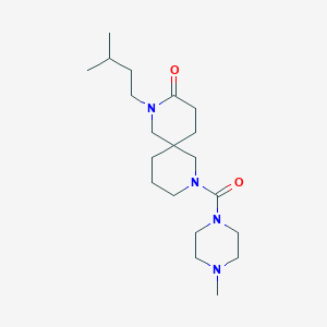 molecular formula C20H36N4O2 B5671850 2-(3-methylbutyl)-8-[(4-methylpiperazin-1-yl)carbonyl]-2,8-diazaspiro[5.5]undecan-3-one 