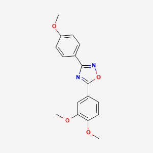molecular formula C17H16N2O4 B5671888 5-(3,4-dimethoxyphenyl)-3-(4-methoxyphenyl)-1,2,4-oxadiazole 