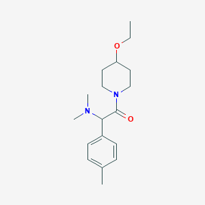molecular formula C18H28N2O2 B5671919 2-(4-ethoxy-1-piperidinyl)-N,N-dimethyl-1-(4-methylphenyl)-2-oxoethanamine 
