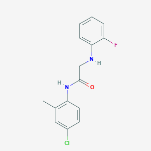 molecular formula C15H14ClFN2O B5671936 N~1~-(4-chloro-2-methylphenyl)-N~2~-(2-fluorophenyl)glycinamide 