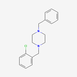 molecular formula C18H21ClN2 B5671953 1-benzyl-4-(2-chlorobenzyl)piperazine 