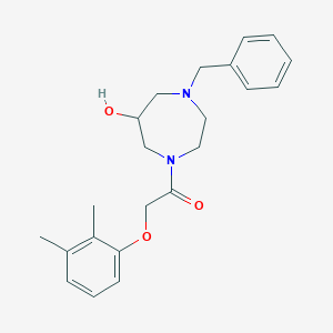 molecular formula C22H28N2O3 B5671969 1-benzyl-4-[(2,3-dimethylphenoxy)acetyl]-1,4-diazepan-6-ol 