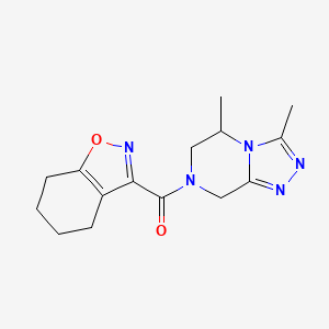 molecular formula C15H19N5O2 B5671978 3,5-dimethyl-7-(4,5,6,7-tetrahydro-2,1-benzisoxazol-3-ylcarbonyl)-5,6,7,8-tetrahydro[1,2,4]triazolo[4,3-a]pyrazine 