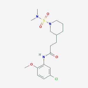 molecular formula C17H26ClN3O4S B5671986 N-(5-chloro-2-methoxyphenyl)-3-{1-[(dimethylamino)sulfonyl]piperidin-3-yl}propanamide 