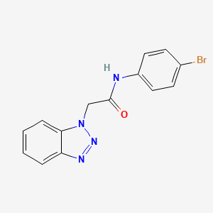 molecular formula C14H11BrN4O B5671993 2-(1H-1,2,3-benzotriazol-1-yl)-N-(4-bromophenyl)acetamide 