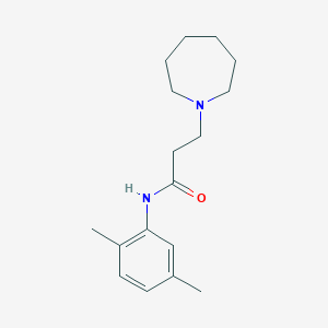 molecular formula C17H26N2O B5671997 3-(1-azepanyl)-N-(2,5-dimethylphenyl)propanamide 