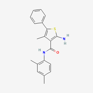 molecular formula C20H20N2OS B5672035 2-amino-N-(2,4-dimethylphenyl)-4-methyl-5-phenyl-3-thiophenecarboxamide 