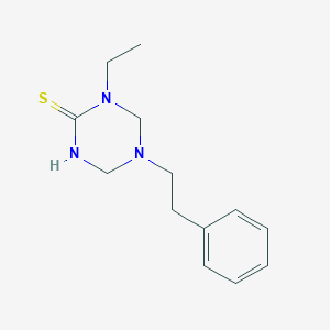 molecular formula C13H19N3S B5672042 1-ethyl-5-(2-phenylethyl)-1,3,5-triazinane-2-thione 