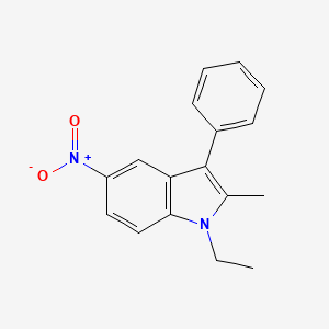 molecular formula C17H16N2O2 B5672051 1-ethyl-2-methyl-5-nitro-3-phenyl-1H-indole CAS No. 89159-38-6