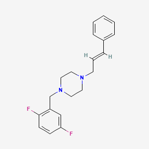 molecular formula C20H22F2N2 B5672056 1-(2,5-difluorobenzyl)-4-(3-phenyl-2-propen-1-yl)piperazine 