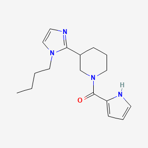 molecular formula C17H24N4O B5672069 3-(1-butyl-1H-imidazol-2-yl)-1-(1H-pyrrol-2-ylcarbonyl)piperidine 