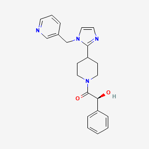 molecular formula C22H24N4O2 B5672086 (1S)-2-oxo-1-phenyl-2-{4-[1-(3-pyridinylmethyl)-1H-imidazol-2-yl]-1-piperidinyl}ethanol 