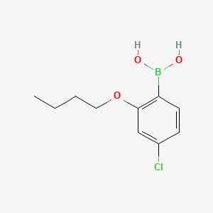molecular formula C10H14BClO3 B567209 (2-Butoxy-4-chlorophenyl)boronic acid CAS No. 1256355-07-3