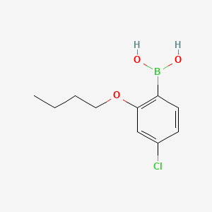 molecular formula C10H14BClO3 B567209 Ácido (2-butoxi-4-clorofenil)borónico CAS No. 1256355-07-3