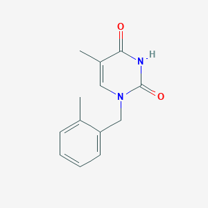 molecular formula C13H14N2O2 B5672093 5-methyl-1-(2-methylbenzyl)-2,4(1H,3H)-pyrimidinedione 