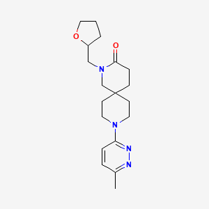 molecular formula C19H28N4O2 B5672120 9-(6-methyl-3-pyridazinyl)-2-(tetrahydro-2-furanylmethyl)-2,9-diazaspiro[5.5]undecan-3-one 