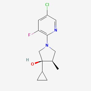 molecular formula C13H16ClFN2O B5672188 (3R*,4R*)-1-(5-chloro-3-fluoro-2-pyridinyl)-3-cyclopropyl-4-methyl-3-pyrrolidinol 