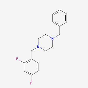molecular formula C18H20F2N2 B5672190 1-benzyl-4-(2,4-difluorobenzyl)piperazine 
