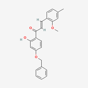 molecular formula C24H22O4 B567220 (E)-1-(4-(Benzyloxy)-2-hydroxyphenyl)-3-(2-methoxy-4-methylphenyl)prop-2-en-1-one CAS No. 1218900-66-3