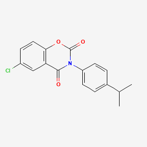 molecular formula C17H14ClNO3 B5672204 6-chloro-3-(4-isopropylphenyl)-2H-1,3-benzoxazine-2,4(3H)-dione 