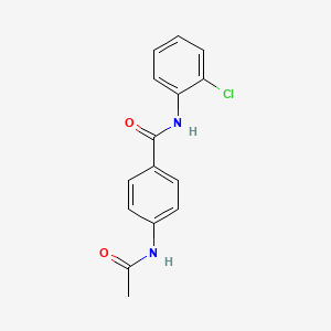 molecular formula C15H13ClN2O2 B5672212 4-(acetylamino)-N-(2-chlorophenyl)benzamide 