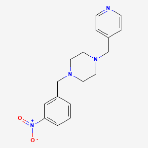 molecular formula C17H20N4O2 B5672234 1-(3-nitrobenzyl)-4-(4-pyridinylmethyl)piperazine 