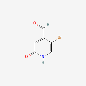 molecular formula C6H4BrNO2 B567225 5-Bromo-2-hydroxyisonicotinaldehyde CAS No. 1227562-37-9