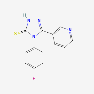 molecular formula C13H9FN4S B5672255 4-(4-fluorophenyl)-5-(3-pyridinyl)-4H-1,2,4-triazole-3-thiol 