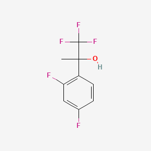 molecular formula C9H7F5O B567226 2-(2,4-Difluorophenyl)-1,1,1-trifluoropropan-2-ol CAS No. 1248360-64-6