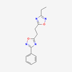 molecular formula C14H14N4O2 B5672262 3-ethyl-5-[2-(3-phenyl-1,2,4-oxadiazol-5-yl)ethyl]-1,2,4-oxadiazole 
