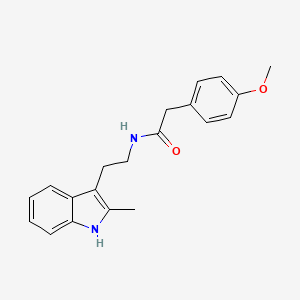 molecular formula C20H22N2O2 B5672270 2-(4-methoxyphenyl)-N-[2-(2-methyl-1H-indol-3-yl)ethyl]acetamide 