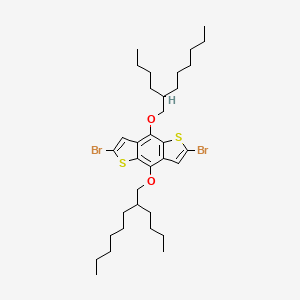 molecular formula C34H52Br2O2S2 B567230 2,6-Dibromo-4,8-bis((2-butyloctyl)oxy)benzo[1,2-b:4,5-b']dithiophene CAS No. 1336893-15-2