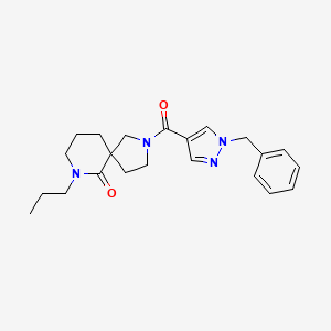 molecular formula C22H28N4O2 B5672313 2-[(1-benzyl-1H-pyrazol-4-yl)carbonyl]-7-propyl-2,7-diazaspiro[4.5]decan-6-one 