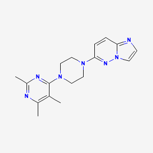 molecular formula C17H21N7 B5672320 6-[4-(2,5,6-trimethylpyrimidin-4-yl)piperazin-1-yl]imidazo[1,2-b]pyridazine 
