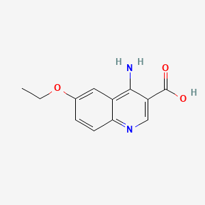 molecular formula C12H12N2O3 B567233 4-Amino-6-ethoxyquinoline-3-carboxylic acid CAS No. 1242260-54-3
