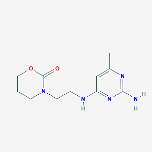 molecular formula C11H17N5O2 B5672347 3-{2-[(2-amino-6-methylpyrimidin-4-yl)amino]ethyl}-1,3-oxazinan-2-one 