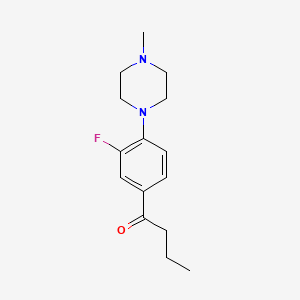 molecular formula C15H21FN2O B5672378 1-[3-fluoro-4-(4-methyl-1-piperazinyl)phenyl]-1-butanone 