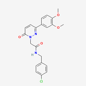 molecular formula C21H20ClN3O4 B5672391 N-(4-chlorobenzyl)-2-[3-(3,4-dimethoxyphenyl)-6-oxo-1(6H)-pyridazinyl]acetamide 