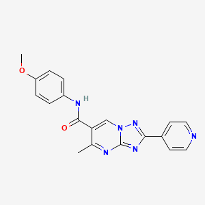 molecular formula C19H16N6O2 B5672399 N-(4-methoxyphenyl)-5-methyl-2-(4-pyridinyl)[1,2,4]triazolo[1,5-a]pyrimidine-6-carboxamide 