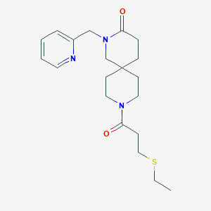 9-[3-(ethylthio)propanoyl]-2-(pyridin-2-ylmethyl)-2,9-diazaspiro[5.5]undecan-3-one