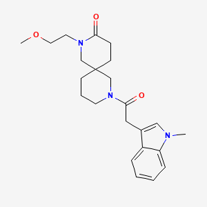 molecular formula C23H31N3O3 B5672470 2-(2-methoxyethyl)-8-[(1-methyl-1H-indol-3-yl)acetyl]-2,8-diazaspiro[5.5]undecan-3-one 