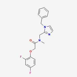 molecular formula C20H19F2N3O2 B5672482 N-[(1-benzyl-1H-imidazol-2-yl)methyl]-2-(2,4-difluorophenoxy)-N-methylacetamide 