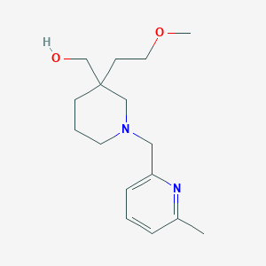 molecular formula C16H26N2O2 B5672498 {3-(2-methoxyethyl)-1-[(6-methyl-2-pyridinyl)methyl]-3-piperidinyl}methanol 