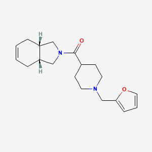 molecular formula C19H26N2O2 B5672540 (3aR*,7aS*)-2-{[1-(2-furylmethyl)-4-piperidinyl]carbonyl}-2,3,3a,4,7,7a-hexahydro-1H-isoindole 